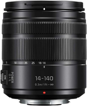 Panasonic Lumix G Vario 14-140mm Telephoto Zoom Lens with F3.5-5.6 II ASPH, Mirrorless Micro Four Thirds Mount and Power O.I.S. - H-FSA14140 (Upgraded USA Black)