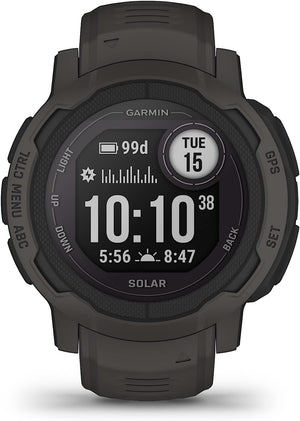 Garmin Instinct 2 Solar Rugged GPS Smartwatch, Graphite