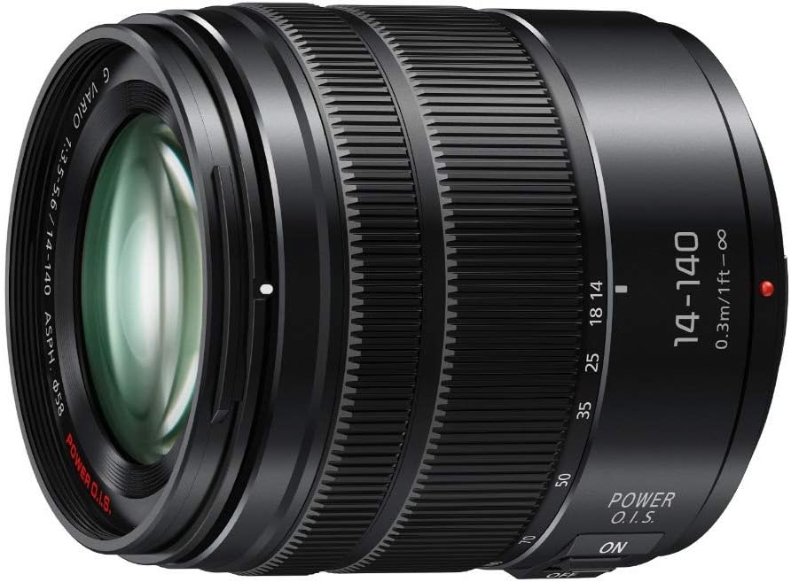 Panasonic Lumix G Vario 14-140mm Telephoto Zoom Lens with F3.5-5.6 II ASPH, Mirrorless Micro Four Thirds Mount and Power O.I.S. - H-FSA14140 (Upgraded USA Black)