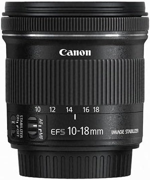 Canon EF-S10-18 Mm F/4.5-5.6 IS STM Lens, Black