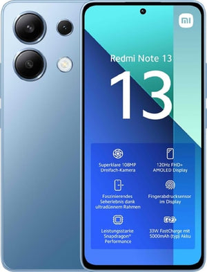 Xiaomi Redmi Note 13 Smartphone 6+128GB, Ice Blue(UK Version + 2 Years Warranty)