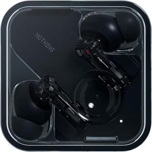 Nothing Ear wireless ear buds with Hi-Res Audio, Smart Active Noise Cancelling, Advanced equalizer and up to 40.5 hours of listening time - Black