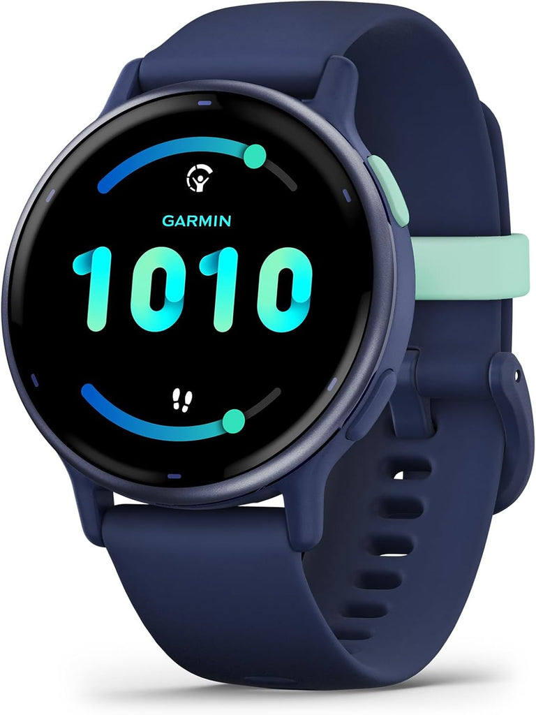 Garmin vívoactive 5 GPS 42mm Smartwatch, AMOLED Touchscreen, All-day Health Monitoring, Advanced Fitness Features, Personalised Sleep Coaching, Music, up to 11 days battery life, Navy