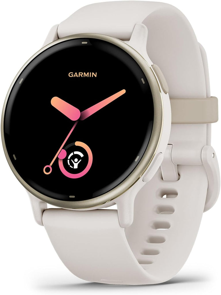 Garmin vívoactive 5 GPS 42mm Smartwatch, AMOLED Touchscreen, All-day Health Monitoring, Advanced Fitness Features, Personalised Sleep Coaching, Music, up to 11 days battery life, Ivory