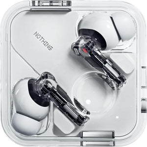 Nothing Ear wireless ear buds with Hi-Res Audio, Smart Active Noise Cancelling, Advanced equalizer and up to 40.5 hours of listening time - White