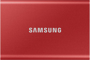 Samsung T7 Portable SSD - 2 TB - USB 3.2 Gen.2 External SSD - Metallic Red (MU-PC2T0R/WW)