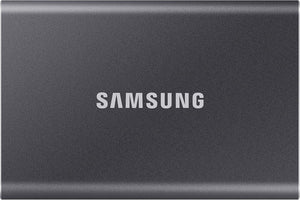 Samsung Portable SSD T7, SSD 4 TB, USB 3.2 Gen.2, 1,050 MB/s read, 1,000 MB/s write, external SSD hard drive for iPhone, Mac, PC, smartphone and game console, grey, MU-PC4T0T/WW