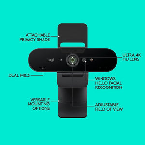 Logitech Brio Stream Webcam, Black