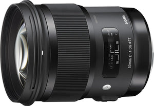 Sigma 50 mm F1.4 DG HSM Art Lens (77 mm Filter Thread) for Nikon Lens Bayonet and USB Dock for Nikon Lens Bayonet
