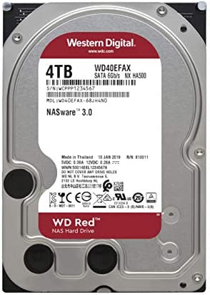 WD Red 4TB 3.5 Inch NAS Internal Hard Drive - 5400 RPM - WD40EFAX