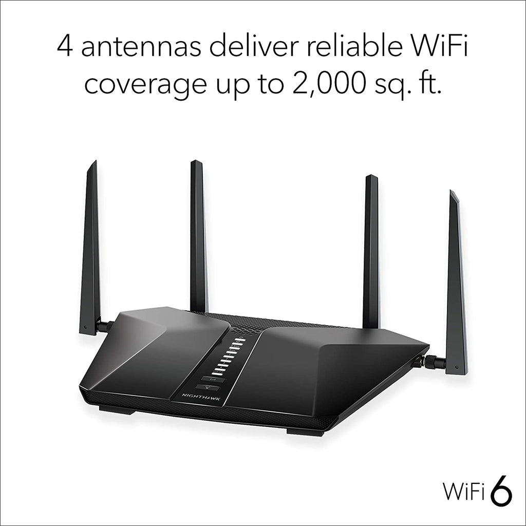 NETGEAR Nighthawk Wifi 6 Router (RAX50) | AX5400 Wireless Speed (up to 5.4 Gbps) | PS5 Gaming Router Compatible