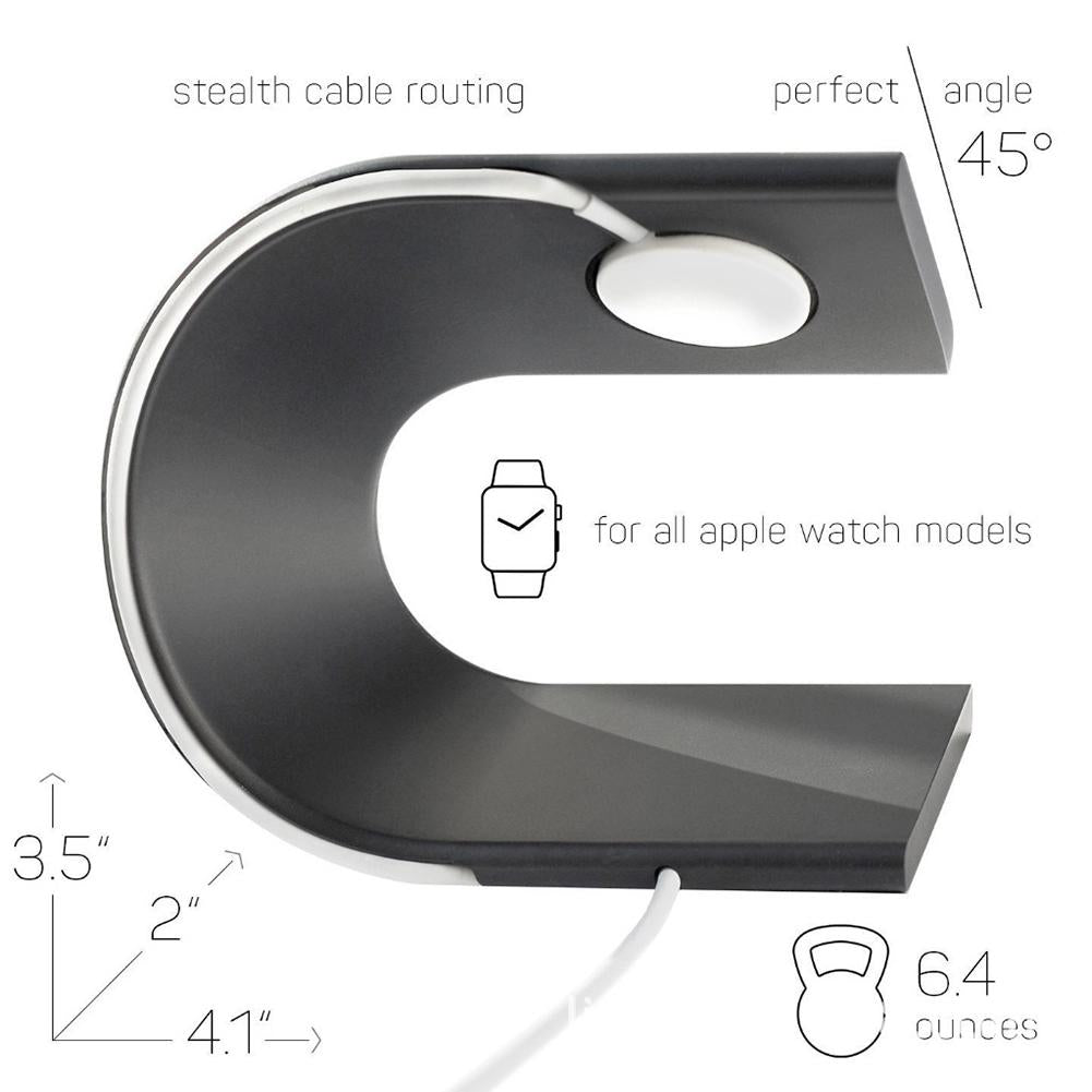 Durable Aluminum Alloy Charging Holder Stand Dock Station for Watch iWatch Wearable Devices Smart Accessories