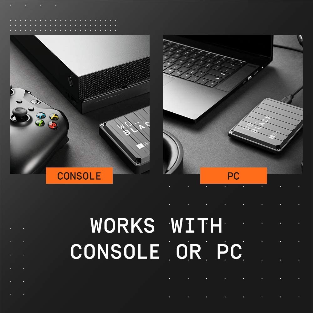 WD_BLACK 4TB P10 Game Drive,Compatible with Playstation, Xbox, PC, & Mac