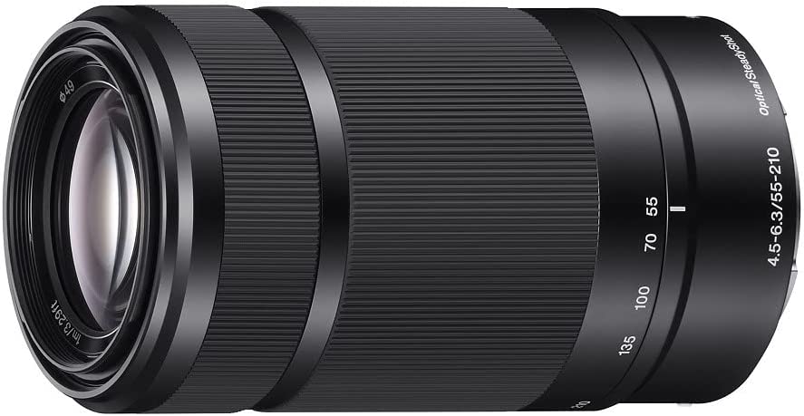 Sony SEL55210 E Mount APS-C 55-210 mm F4.5-6.3 Telephoto Zoom Lens - Black