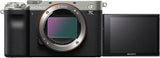 Sony Alpha 7 C Full-frame Mirrorless Interchangeable Lens Camera (Compact and Lightweight, Real-time Autofocus, 24.2 Megapixels, 5-Axis Stabilisation System, Large Battery Capacity) - Silver