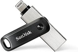 SanDisk 256GB iXpand Flash Drive Go with Lightning and USB 3.0 connectors, for iPhone/iPad, PC and Mac