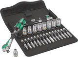 Wera 8100 SA 6 Zyklop Speed Ratchet Set, 1/4" drive, metric, Silver, 28 pieces - 05004016001