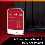 Western Digital 2TB WD Red Plus NAS Internal Hard Drive HDD - 5400 RPM -WD20EFPX