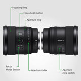 Sony SEL20F18G - Full Frame Lens FE 20mm F1.8 G - A large aperture, ultra-wide angle prime lens for stills and movies