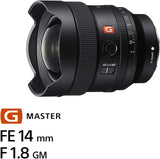 Sony SEL14F18GM | Full Frame FE 14mm F1.8 GM - Premium G Master Series Prime Lens