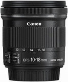 Canon EF-S10-18 Mm F/4.5-5.6 IS STM Lens, Black