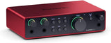 Focusrite Scarlett 2i2 4th Gen USB Audio Interface for Recording