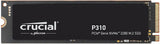 Crucial P310 1TB SSD M.2 2280 NVMe PCIe Gen4 Internal Gaming SSD, Up to 7,100MB/s, Laptop & Desktop (PC) Compatible, Solid State Drive - CT1000P310SSD801