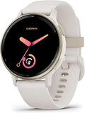 Garmin vívoactive 5 GPS 42mm Smartwatch, AMOLED Touchscreen, All-day Health Monitoring, Advanced Fitness Features, Personalised Sleep Coaching, Music, up to 11 days battery life, Ivory