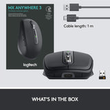 Logitech MX Anywhere 3 Compact Performance Mouse  GRAPHITE