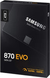 Samsung SSD 870 EVO, 4 TB, Form Factor 2.5 Inch, Intelligent Turbo Write, Magician 6 Software, Black