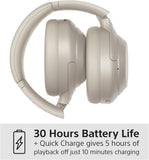 Sony WH-1000XM4 Noise Cancelling Wireless Headphones - 30 hours battery life - Over Ear style - Optimised for Alexa and the Google Assistant - with built-in mic for phone calls - Silver