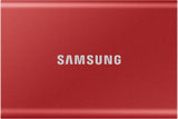 Samsung T7 Portable SSD - 2 TB - USB 3.2 Gen.2 External SSD - Metallic Red (MU-PC2T0R/WW)