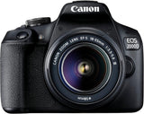 Canon EOS 2000D + EF-S 18-55mm III Lens - Easy-to-use DSLR Camera with a Versatile Lens, Ideal for Portraits and Landscapes