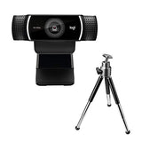 Logitech C922 Pro Stream Webcam, HD 1080p/30fps or HD 720p/60fps Hyperfast Streaming, Stereo Audio, HD light correction, Autofocus, For YouTube, Twitch, XSplit, PC/Mac/Laptop/Macbook/Tablet - Black