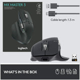 Logitech MX Master 3 Advanced Wireless Mouse- Dark Grey