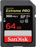 SanDisk Extreme PRO 64GB SDXC Memory Card up to 300MB/s, UHS-II, Class 10, V90, U3