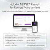 NETGEAR Wireless Access Point (WAX615) - WiFi 6 Dual-Band AX3000 Speed | Up to 256 Client Devices | 1 x 2.5G Ethernet LAN Port | 802.11ax | Insight Remote Management | PoE+ or Optional Power Adapter