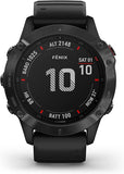 Garmin Fenix 6X Pro , Premium Multisport GPS Watch, Black with Black Band