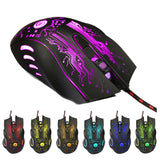 Ergonomic Wired Gaming Mouse 5500DPI Adjustable 7 Buttons LED Backlit Professional Gamer Mice Computer Mouse for PC Laptop