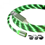 Magnetic 3 in 1 Luminous Type-c Fast Charging Cable Data Cord for Apple/Android Mobile Phone Accessories